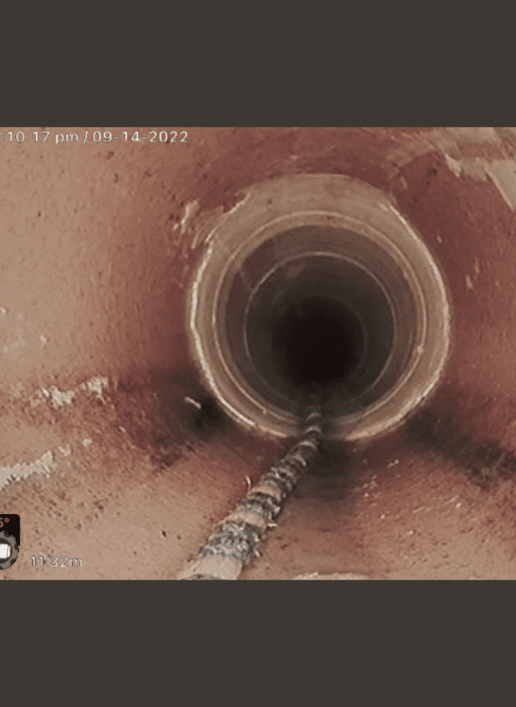 CCTV inspection of sewer relining repair in Ascot by Emu Pipe Relining