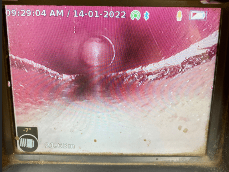 CCTV drain inspection after water jetting