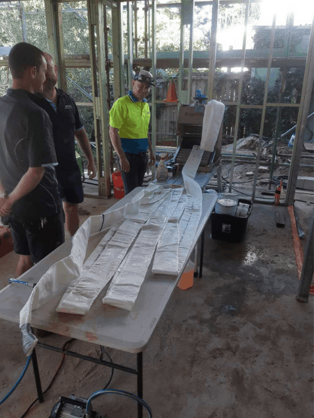 The Emu Pipe Relining team getting ready for pipe relining