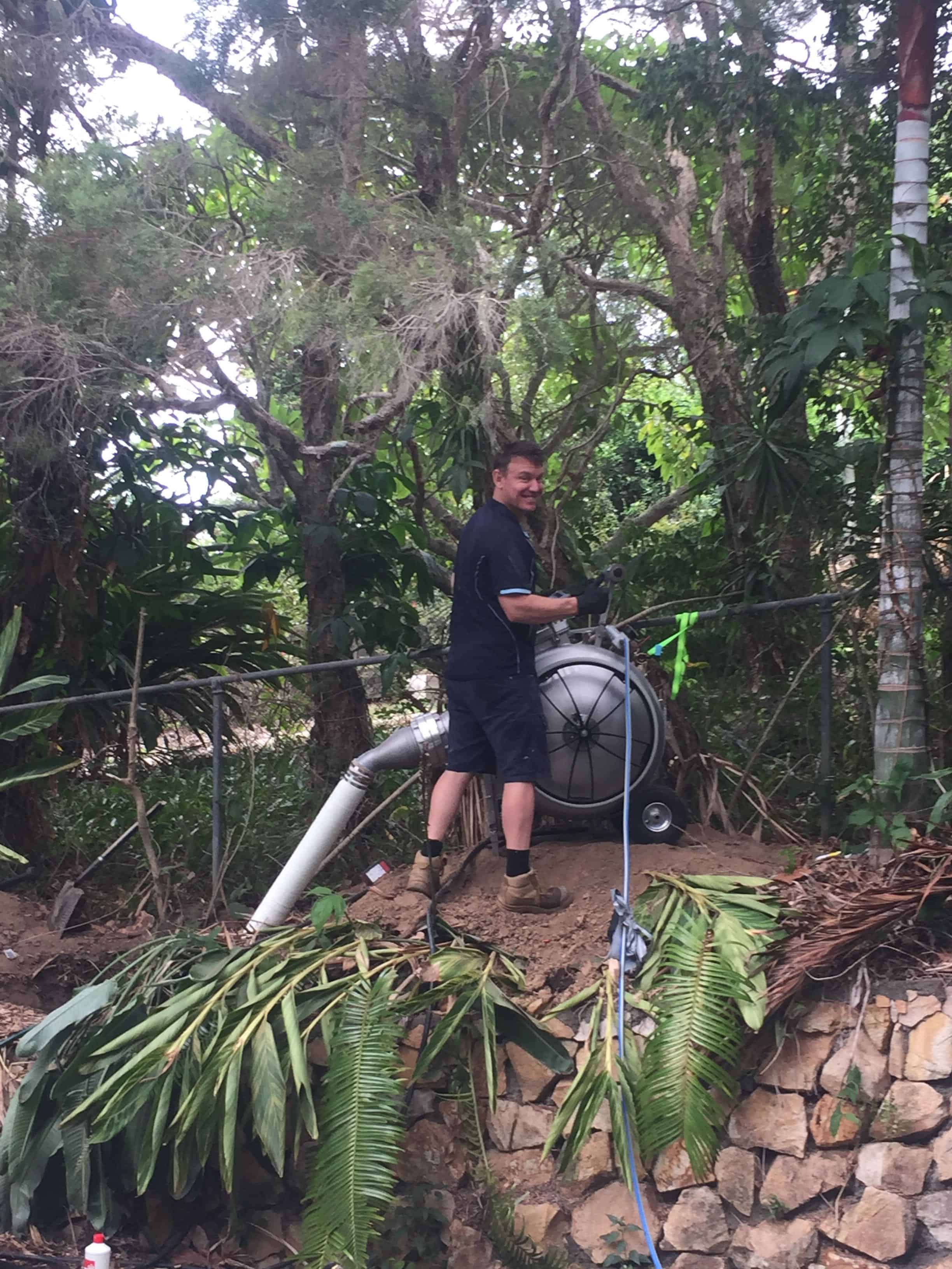 Emu Plumbing team member using brawoliner pipe relining technology